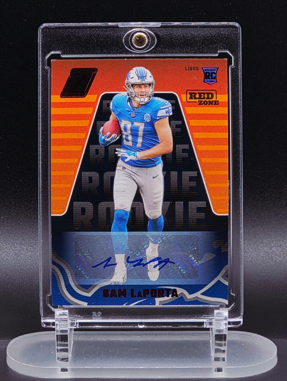Sam LaPorta 2023 Panini Zenith Rookie Auto – Red Zone – Detroit Lions